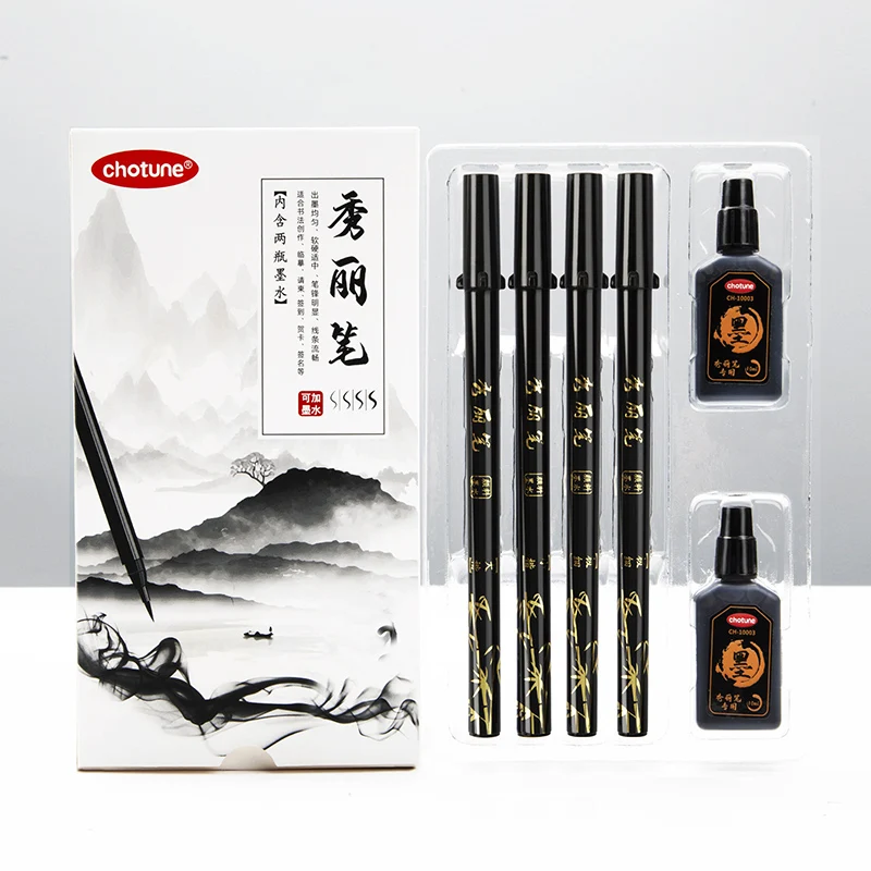 Fountain Pen Ink - Juego de pinceles para letras, tinta