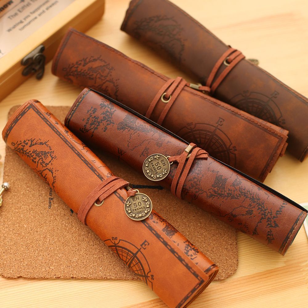 Pen Pouch Roll - Estuche de Lápices y Bolígrafos Vintage