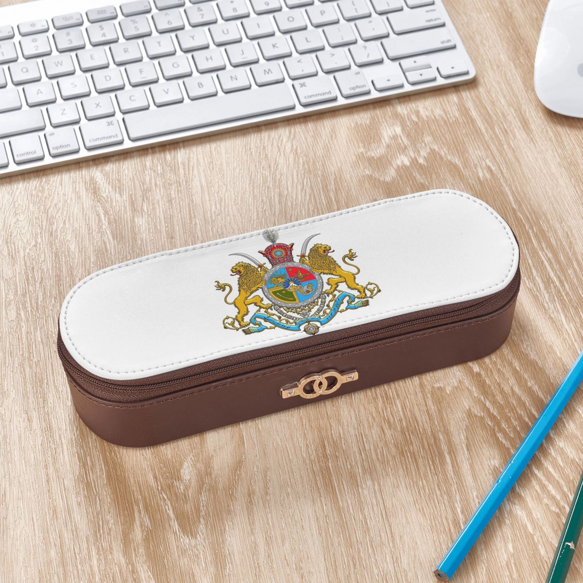 Lion Stationery & Office Supply(Kunshan)Co.Ltd - Estuche de cuero con emblema de