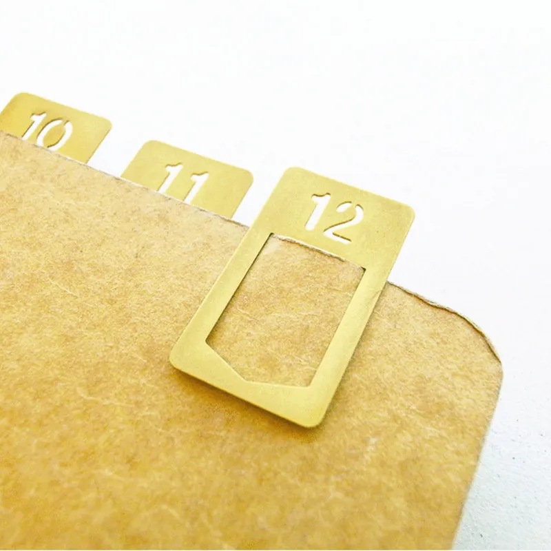 Stationery Office Supply Store - Marcapáginas de cobre Vintage, Mini Reto,