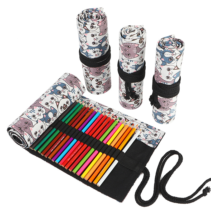 Pen Pouch Roll - Estuche para lápices escolares con 72