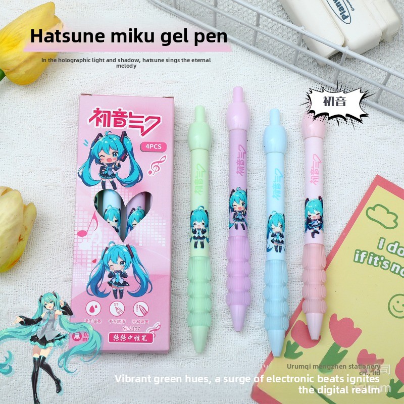 Gel Ink Pen Set - Bolígrafo de Gel Kawaii Hatsune Miku,