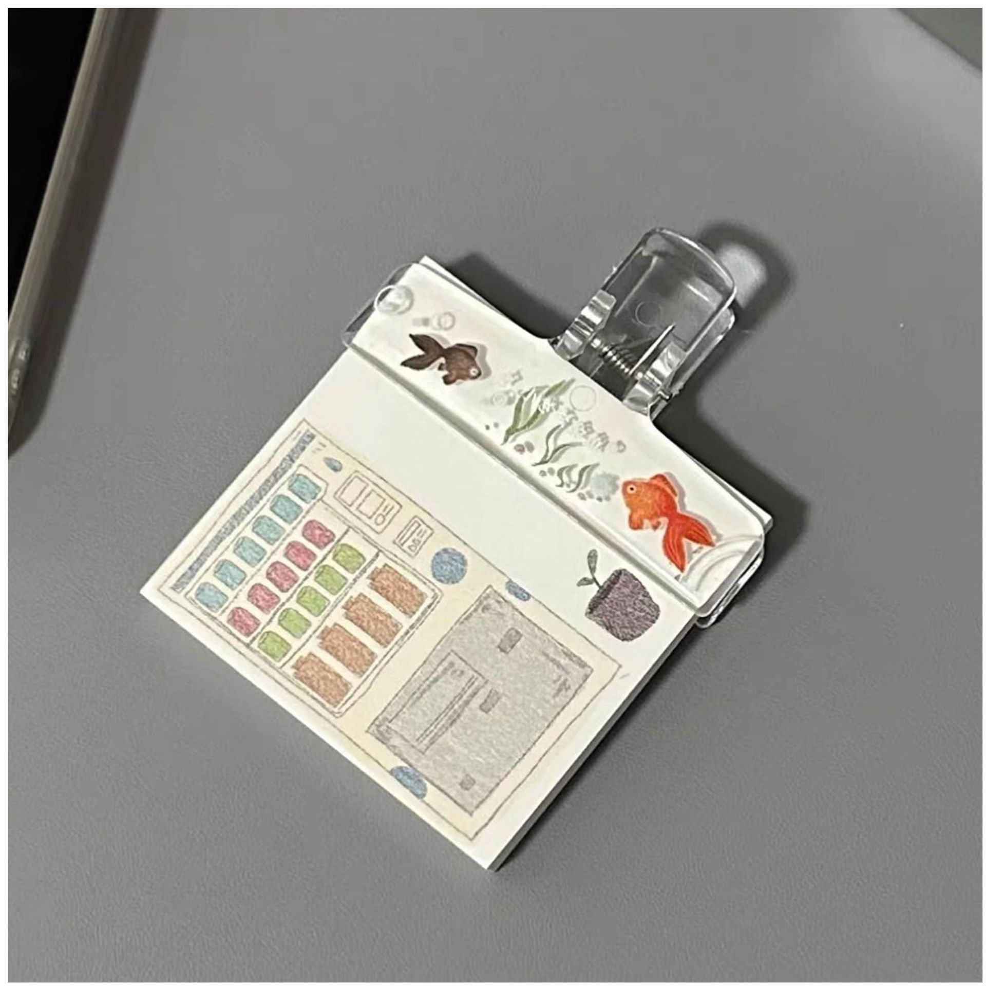 Binder Clip Assorted - Clips de acrílico transparente para documentos,