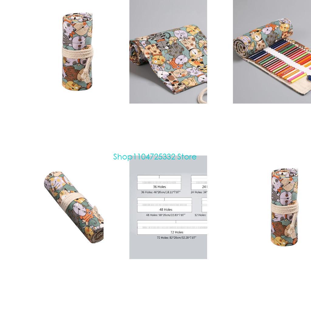 Pen Pouch Roll - P5EA dibujos animados para gato 12/24/36/48/72