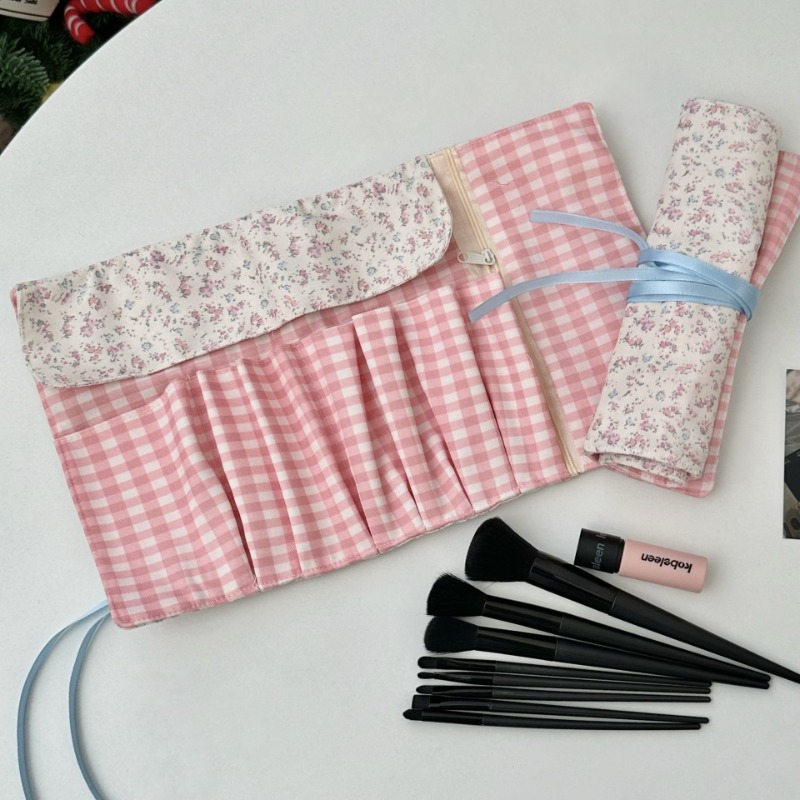 Pen Pouch Roll - Bolsas de lápices enrollables florales de