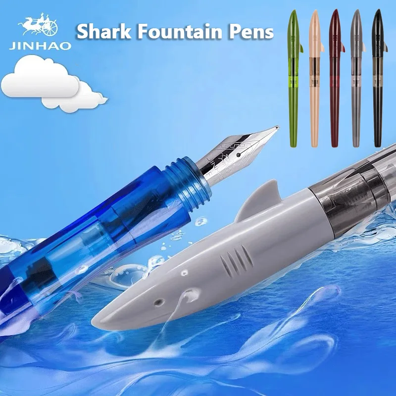 Stationery Supply Business - Jinhao-pluma estilográfica de tiburón, punta F,