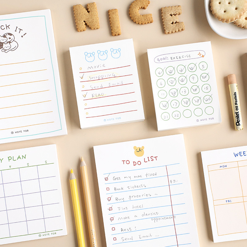 Office Stationery Supply List - Bloc de Notas con Diseño Kawaii,