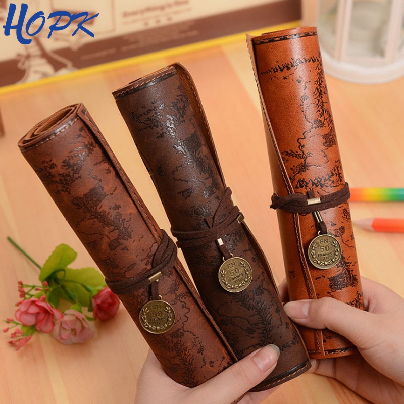 Pen Pouch Roll - Estuches de lápices con mapa del