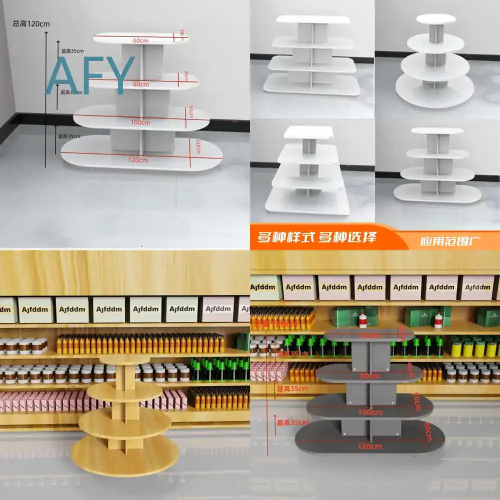 Stationery Office Supply Store - Gabinete Redondo de Madera para Supermercados,