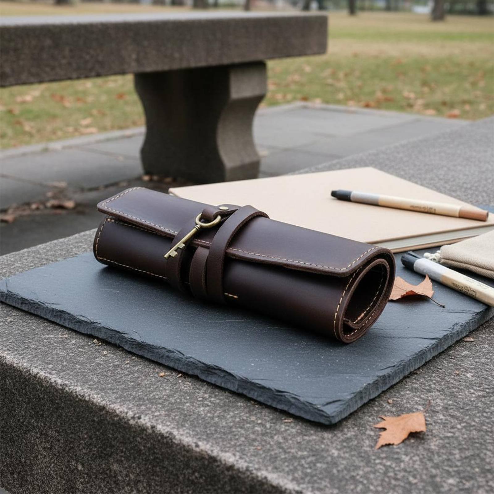 Estuche de Cuero Plegable para - Pen Pouch Roll reseña y precio