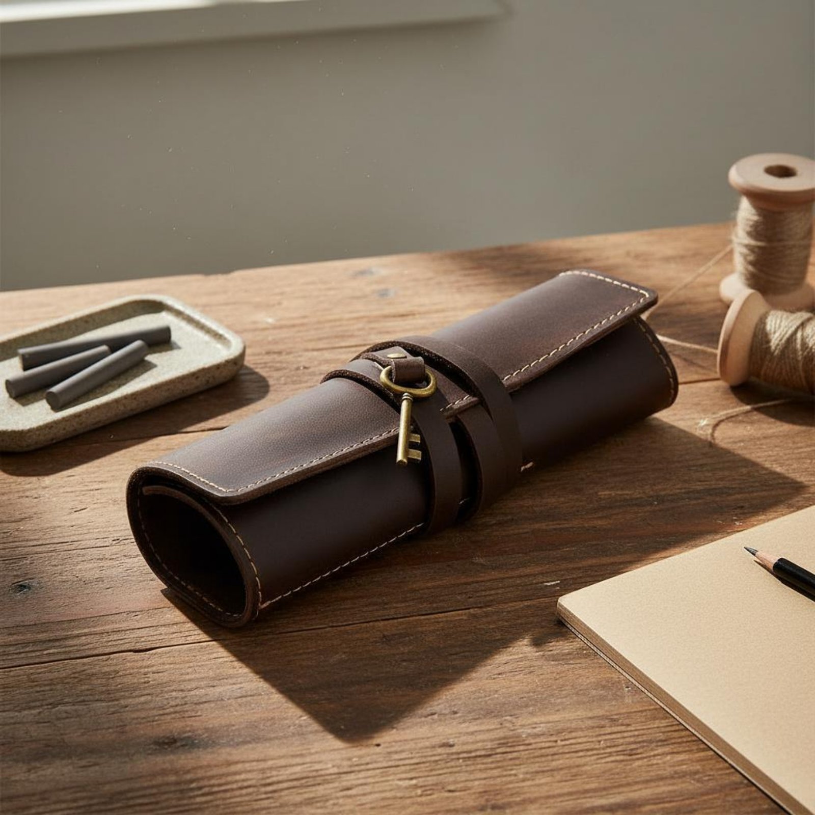 Estuche de Cuero Plegable para - Pen Pouch Roll reseña y precio