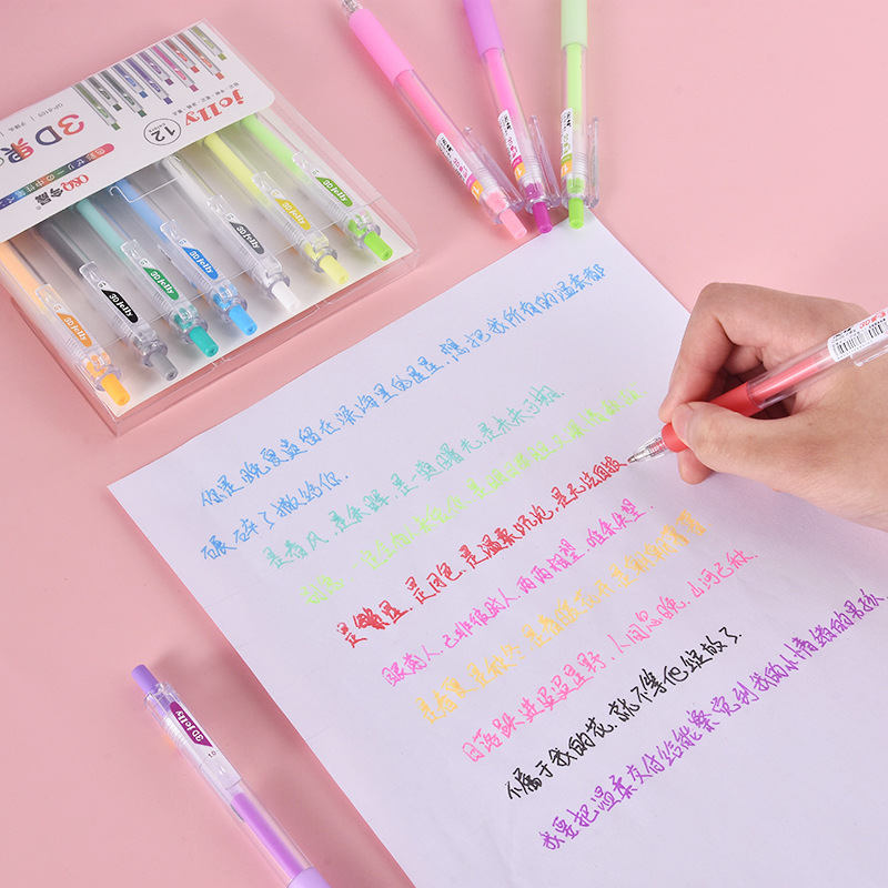 Bolígrafo de gelatina tridimen - Gel Ink Pen Set reseña y precio