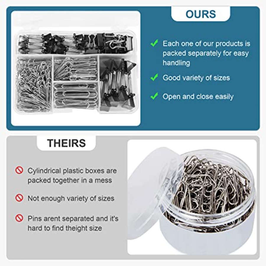Juego de Clips para Encuaderna - Binder Clip Assorted reseña y precio