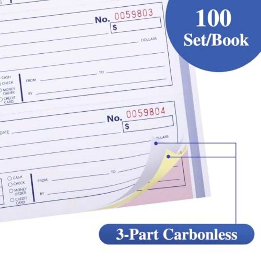 Paquete de 2 Libretas de Recib - Carbon Copy Book reseña y precio
