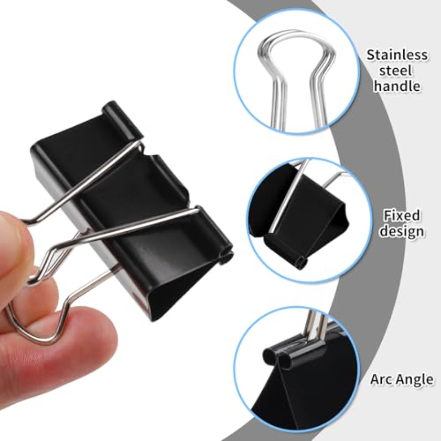 125 clips de encuadernación de - Binder Clip Assorted reseña y precio