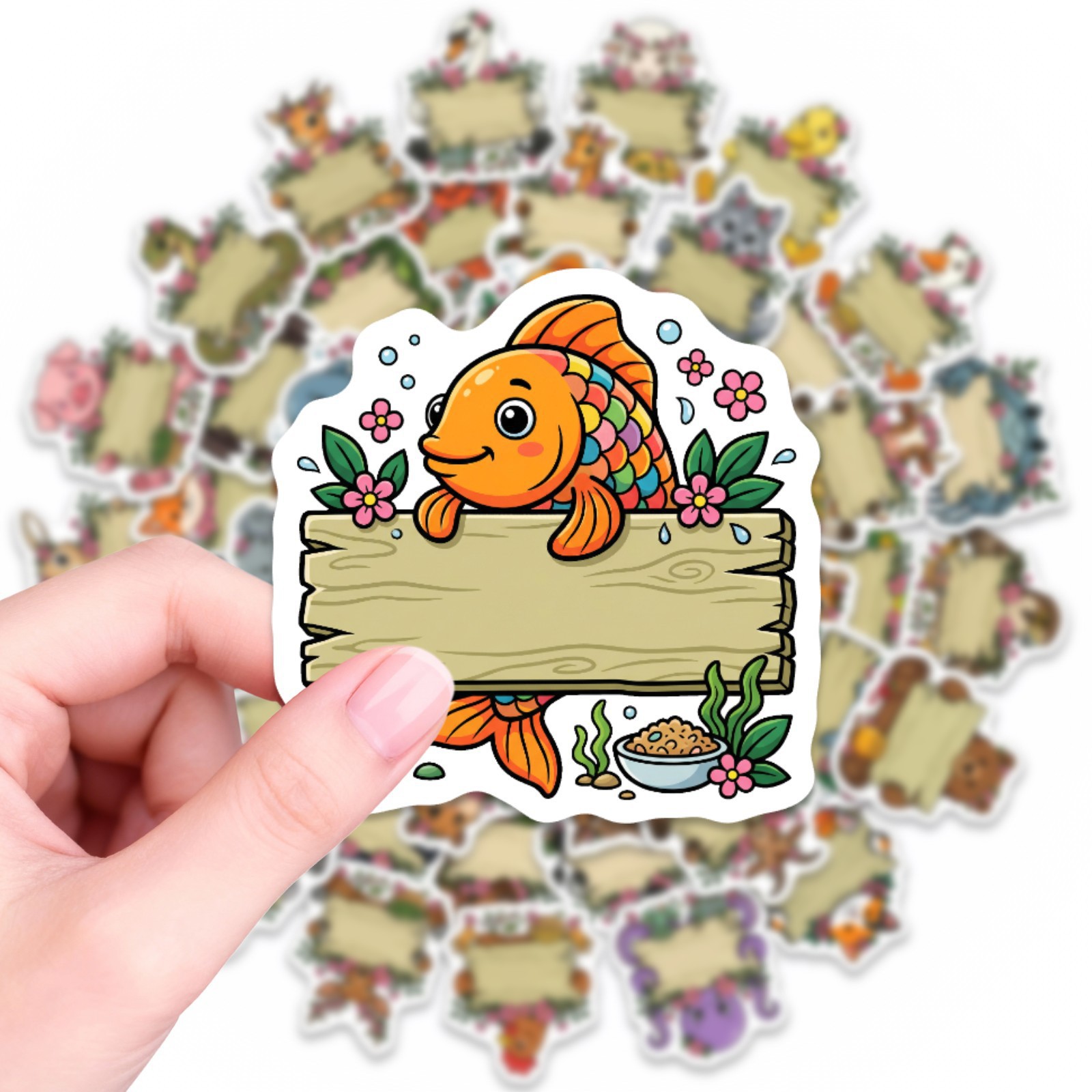 50/100 pegatinas HD de animale - Paper Deal Stationery & Office Supply Kota Bharu reseña y precio
