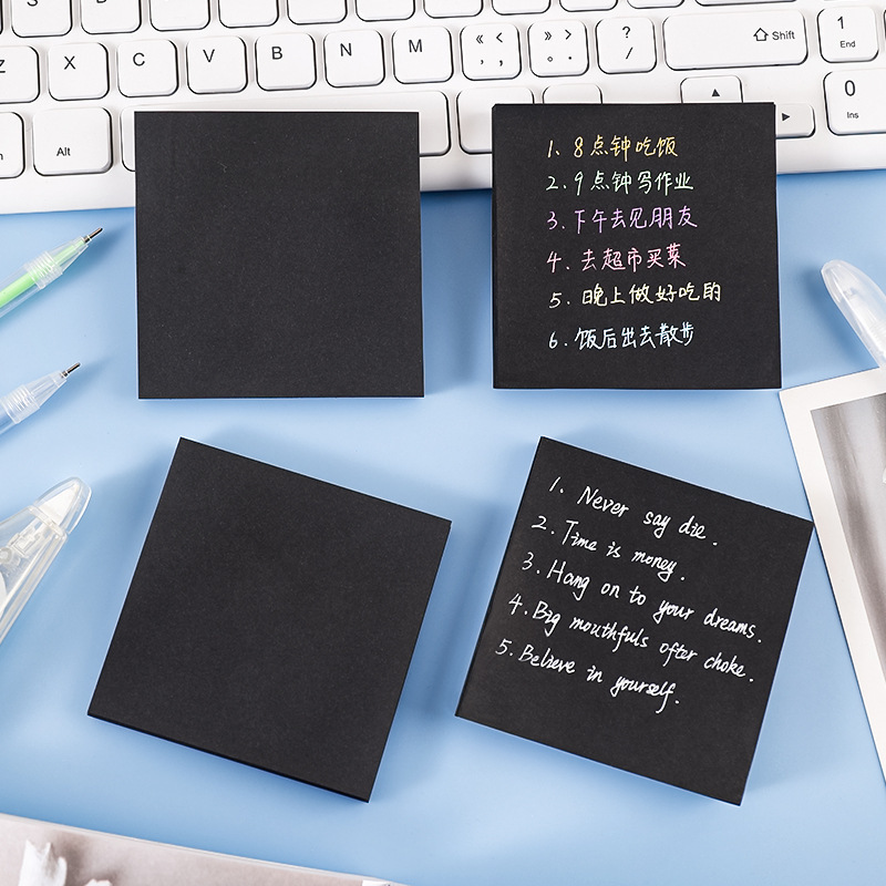 Negro N veces notas adhesivas  - Office Stationery Supply List reseña y precio