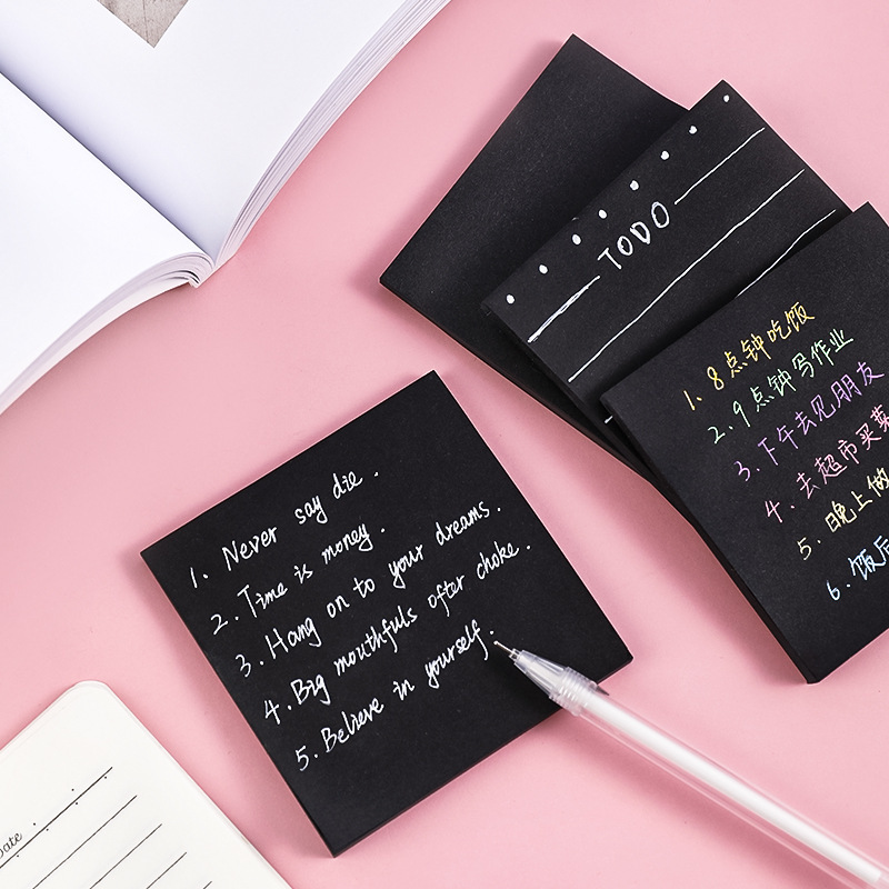 Bloc de Notas Adhesivas Black  - Office Stationery Supply List reseña y precio
